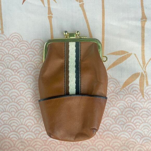 Retro coin purse era, Cig Case, Brown Leather 70s - Picture 1 of 4